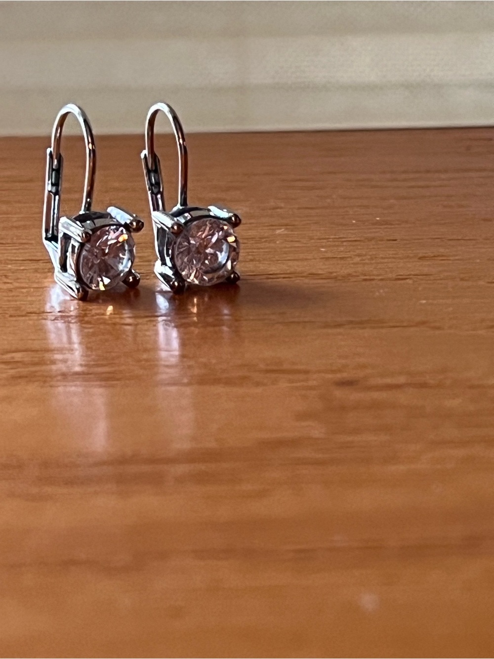 Cubic Zirconia Silver Drop Earrings